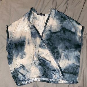Brenna tie dye drape blouse